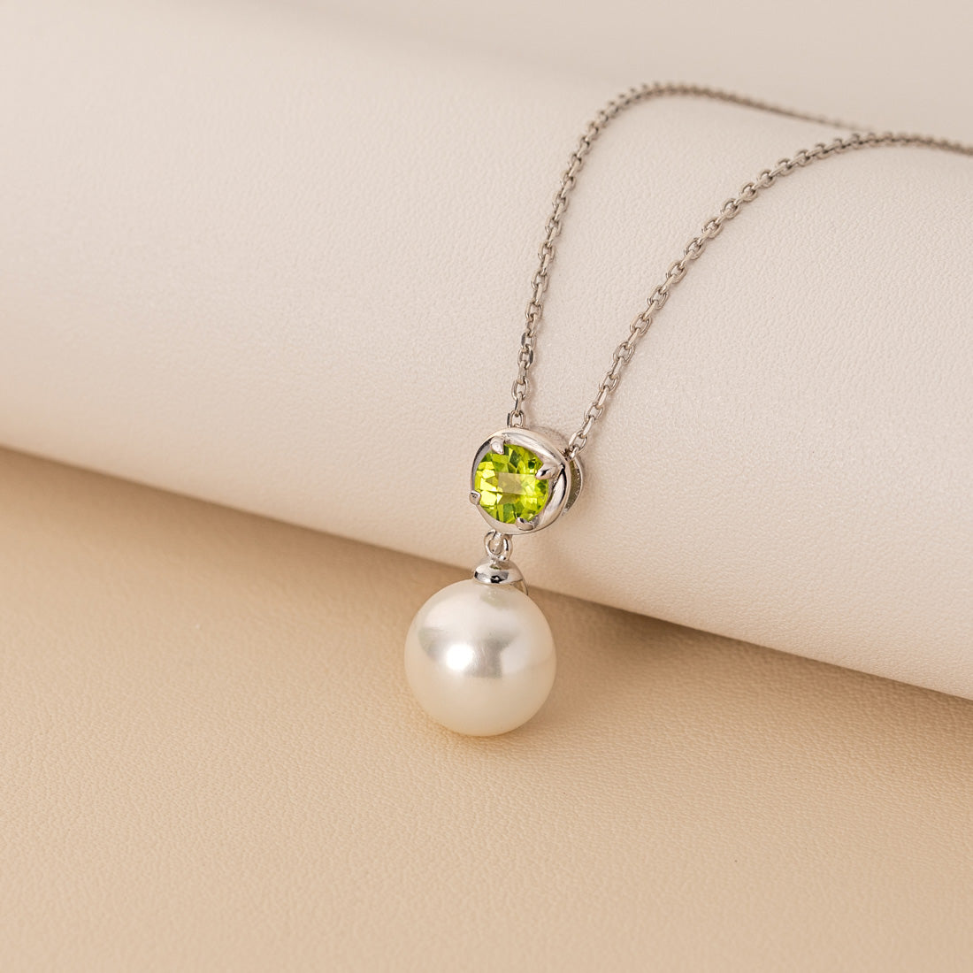 Elaborate 9ct Gold Peridot & Seed Pearl Pendant Necklace - Necklaces from  Cavendish Jewellers Ltd UK